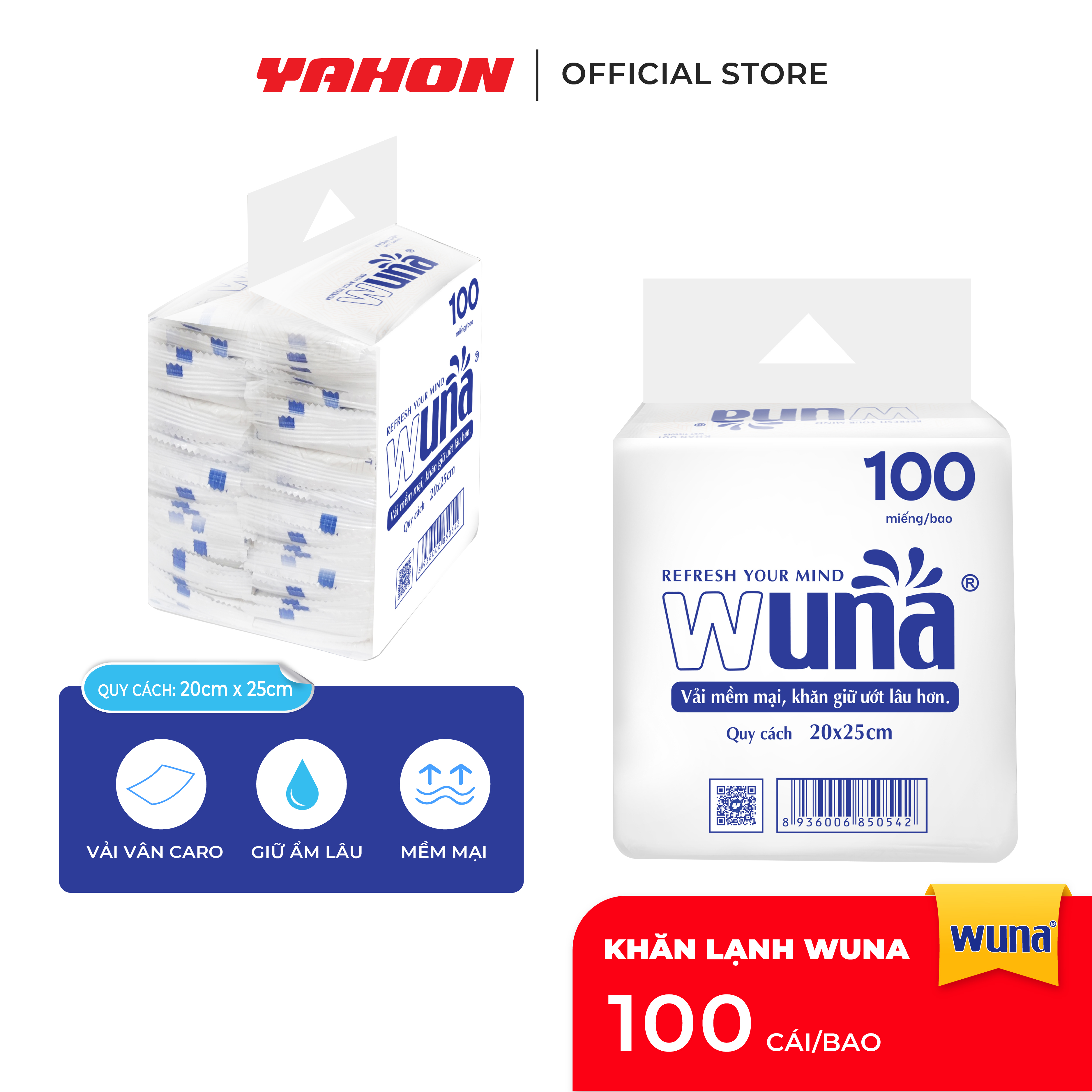 Combo Bao Khăn Ướt WUNA Super 100 Cái/Bao