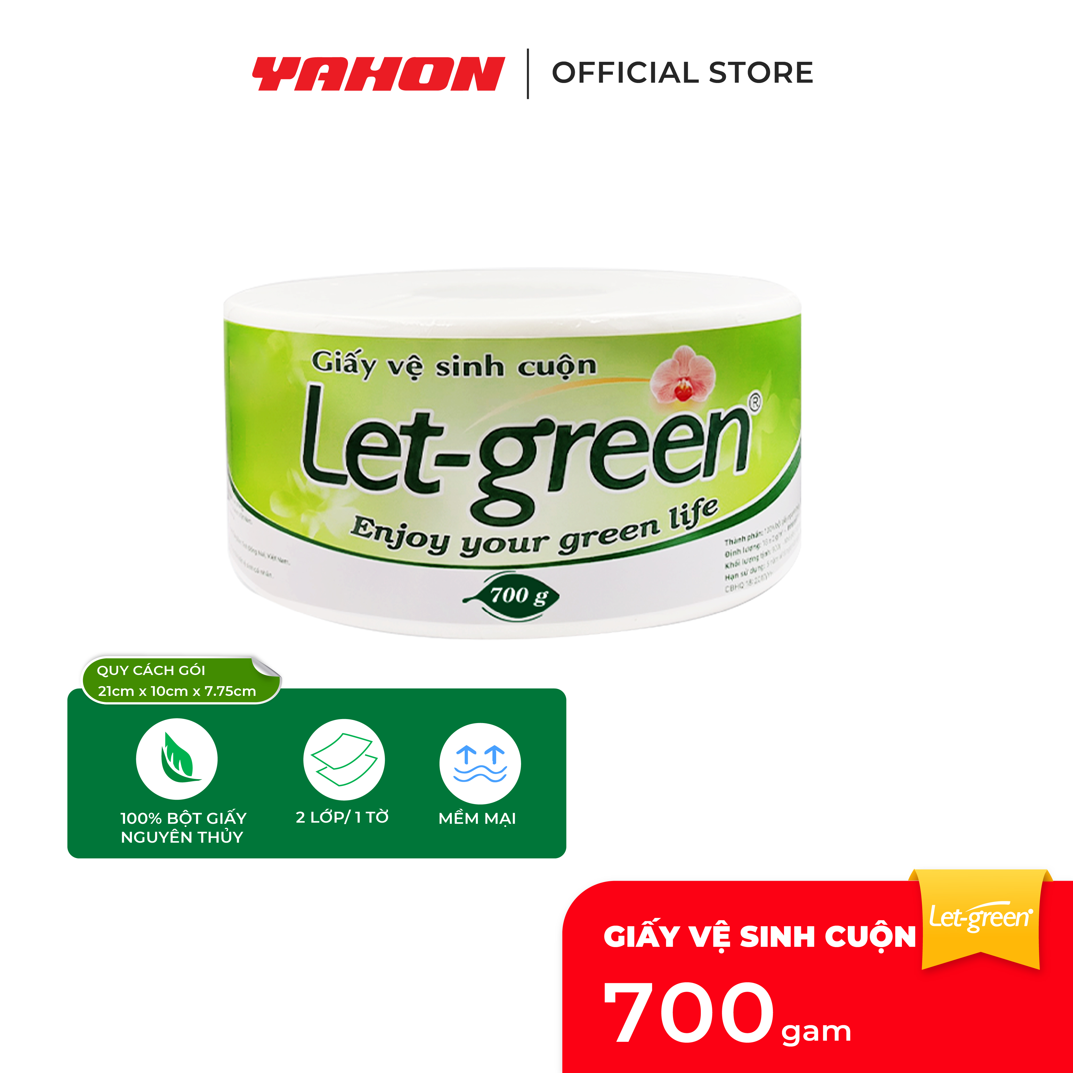 Giấy Vệ Sinh Cuộn Let-Green 700G
